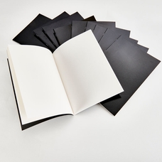 Specialist Crafts Standard Stapled Sketchbooks A4 - Black Laminated. Pack of 10