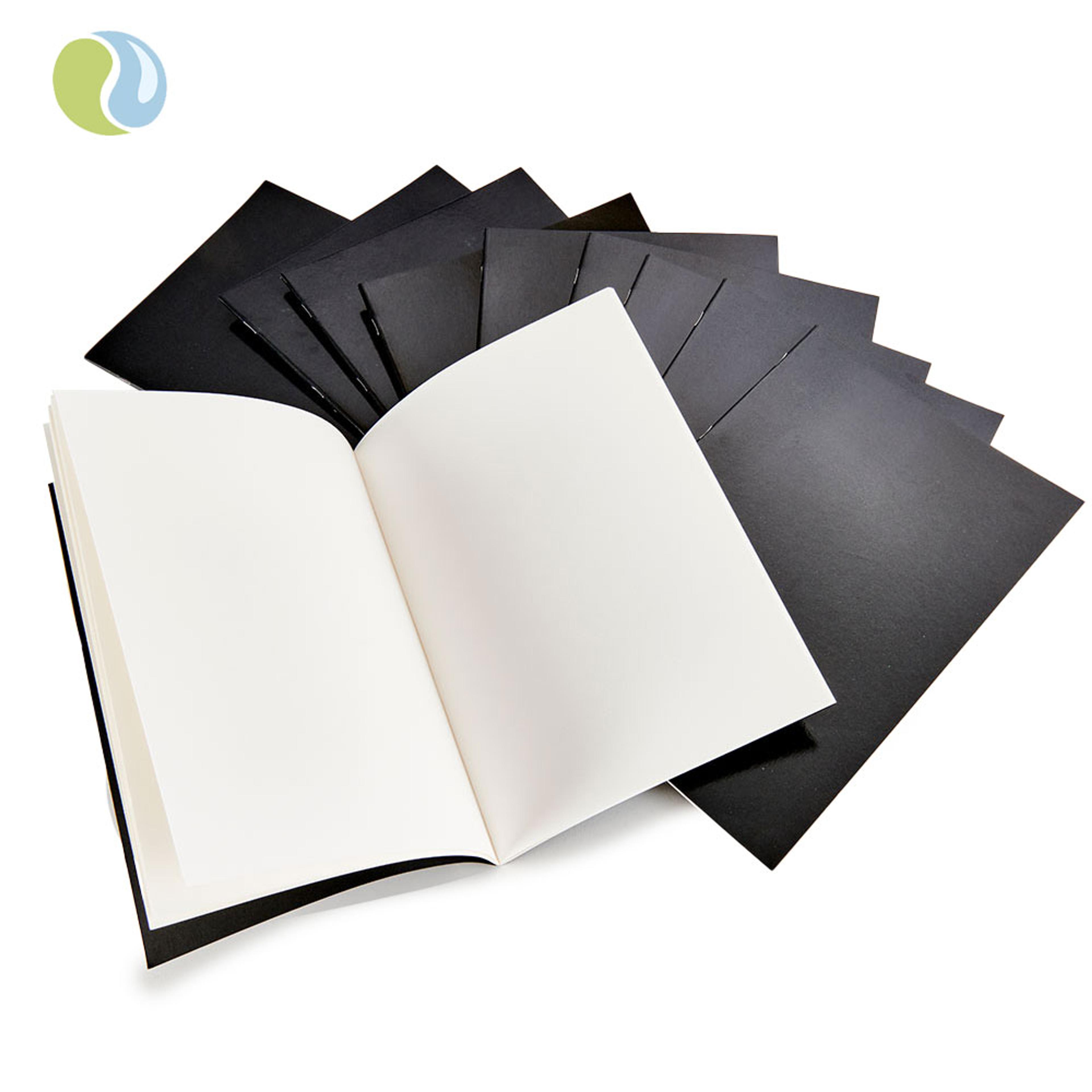 Specialist Crafts Standard Stapled Sketchbooks A4 - Black Laminated. Pack Of 10