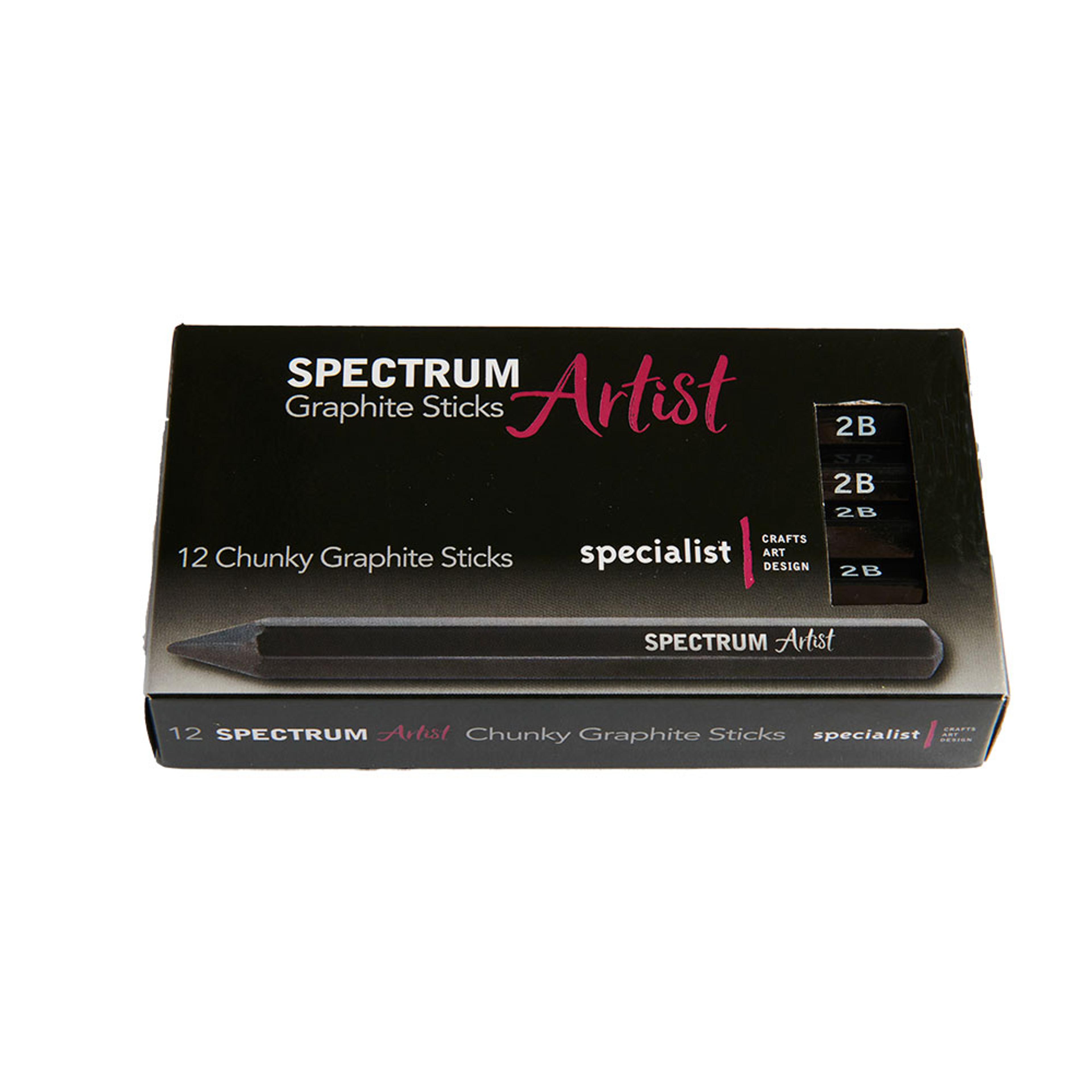 Specialist Crafts Artist Graphite Chunky Sticks - 2B. Pack of 12