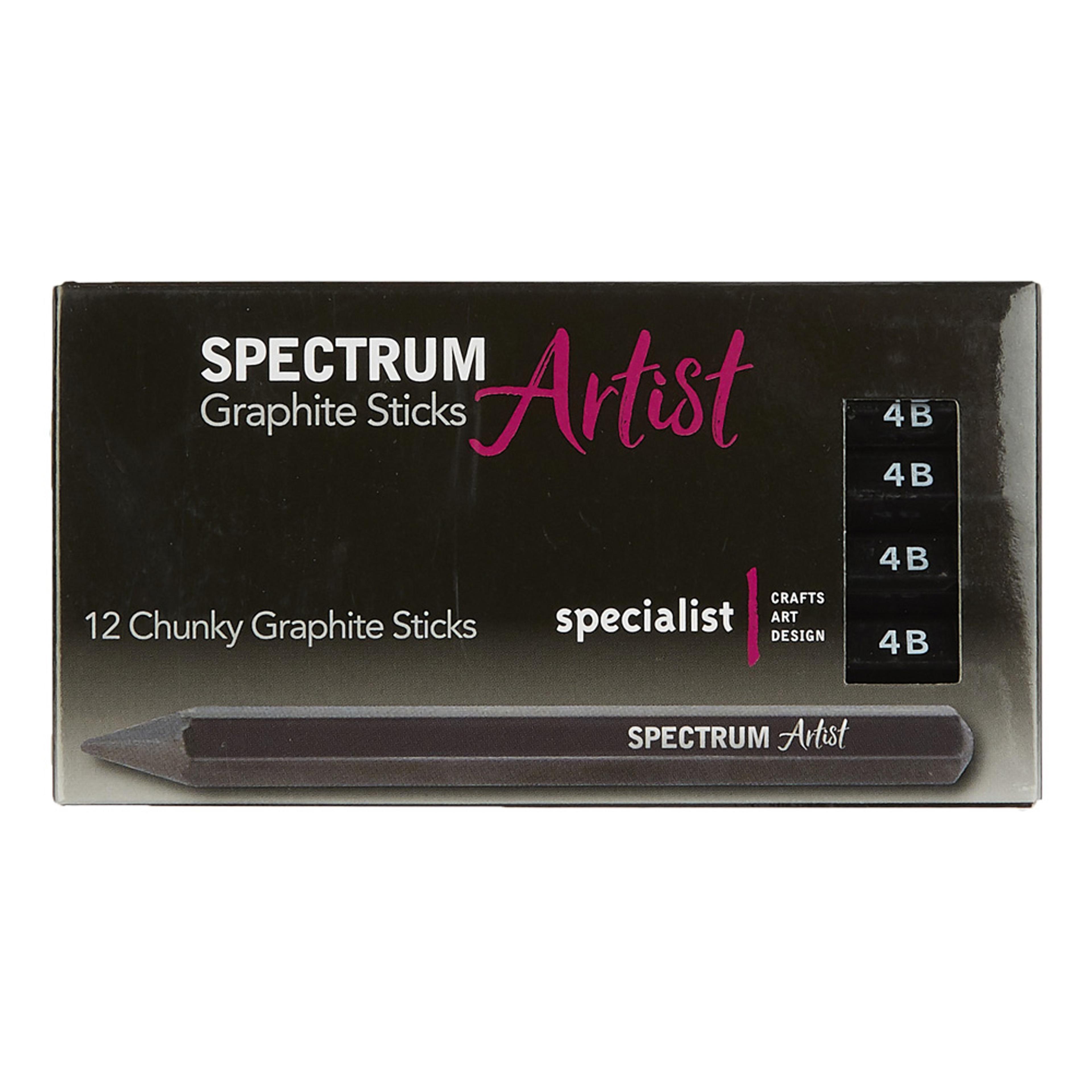 Specialist Crafts Artist Graphite Chunky Sticks - 4B. Pack of 12