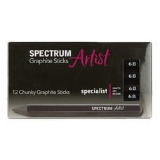 Spectrum Artist Graphite Chunky Sticks - 6B. Pack of 12