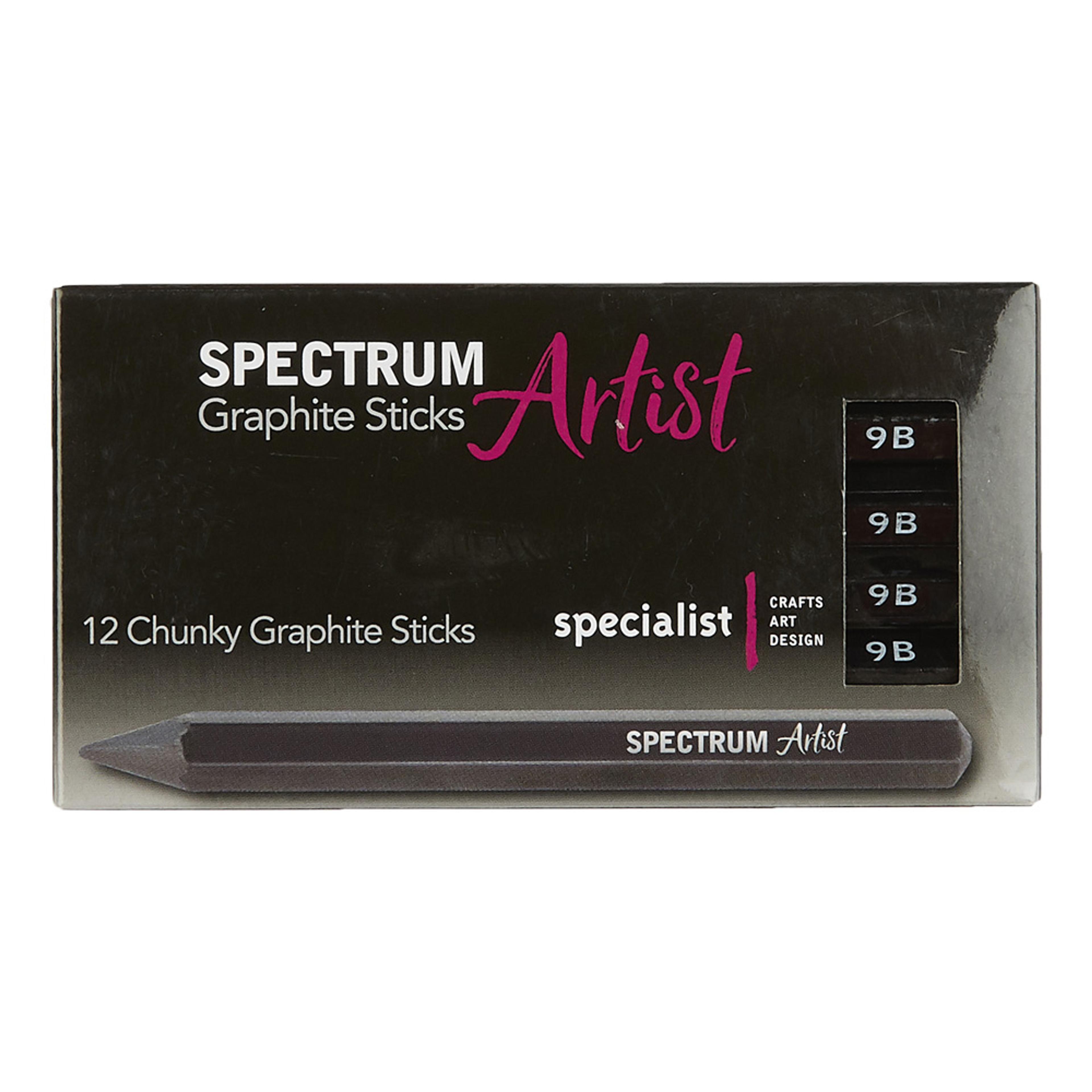 Specialist Crafts Artist Graphite Chunky Sticks - 9B. Pack of 12