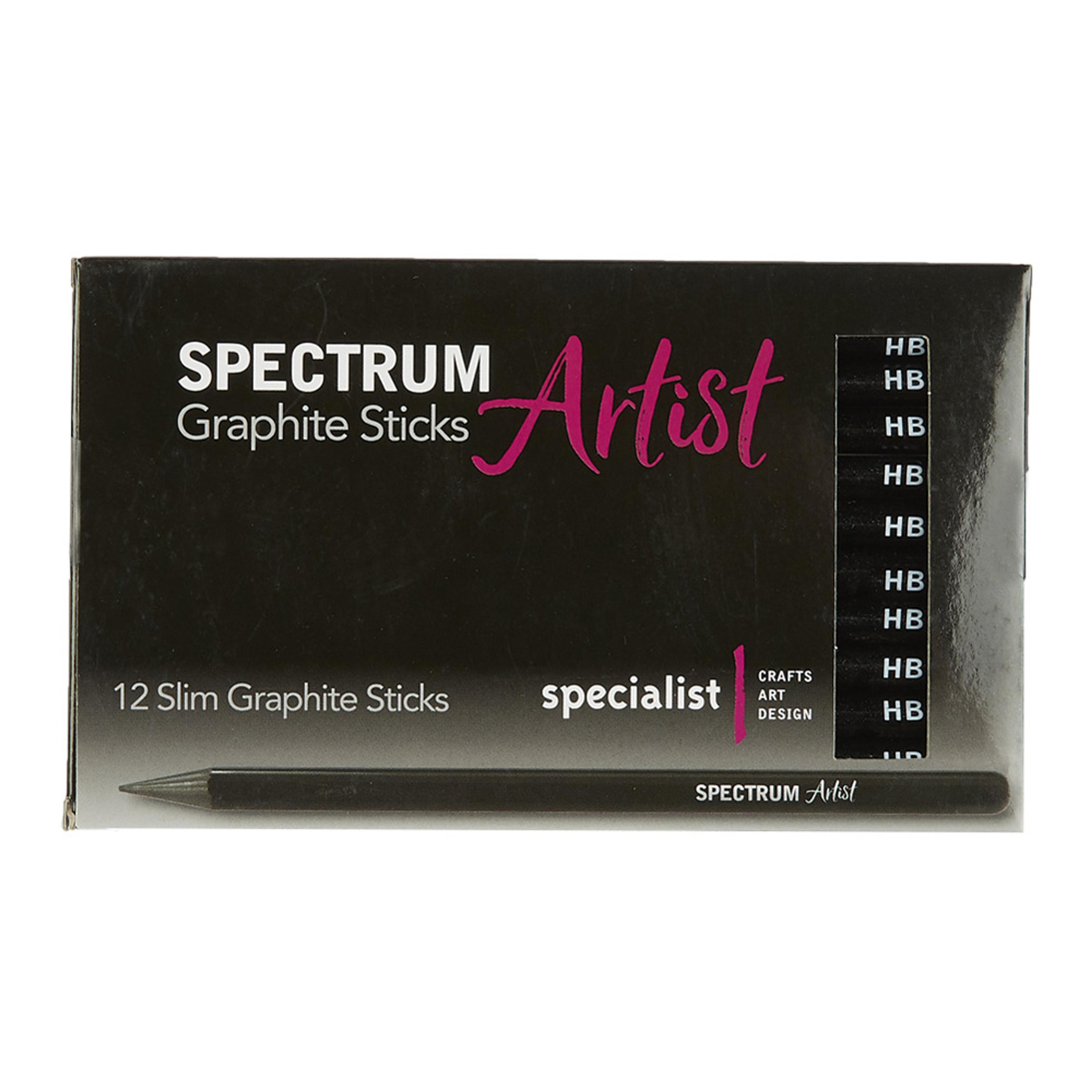 Specialist Crafts Artist Slim Graphite Sticks - HB. Pack of 12