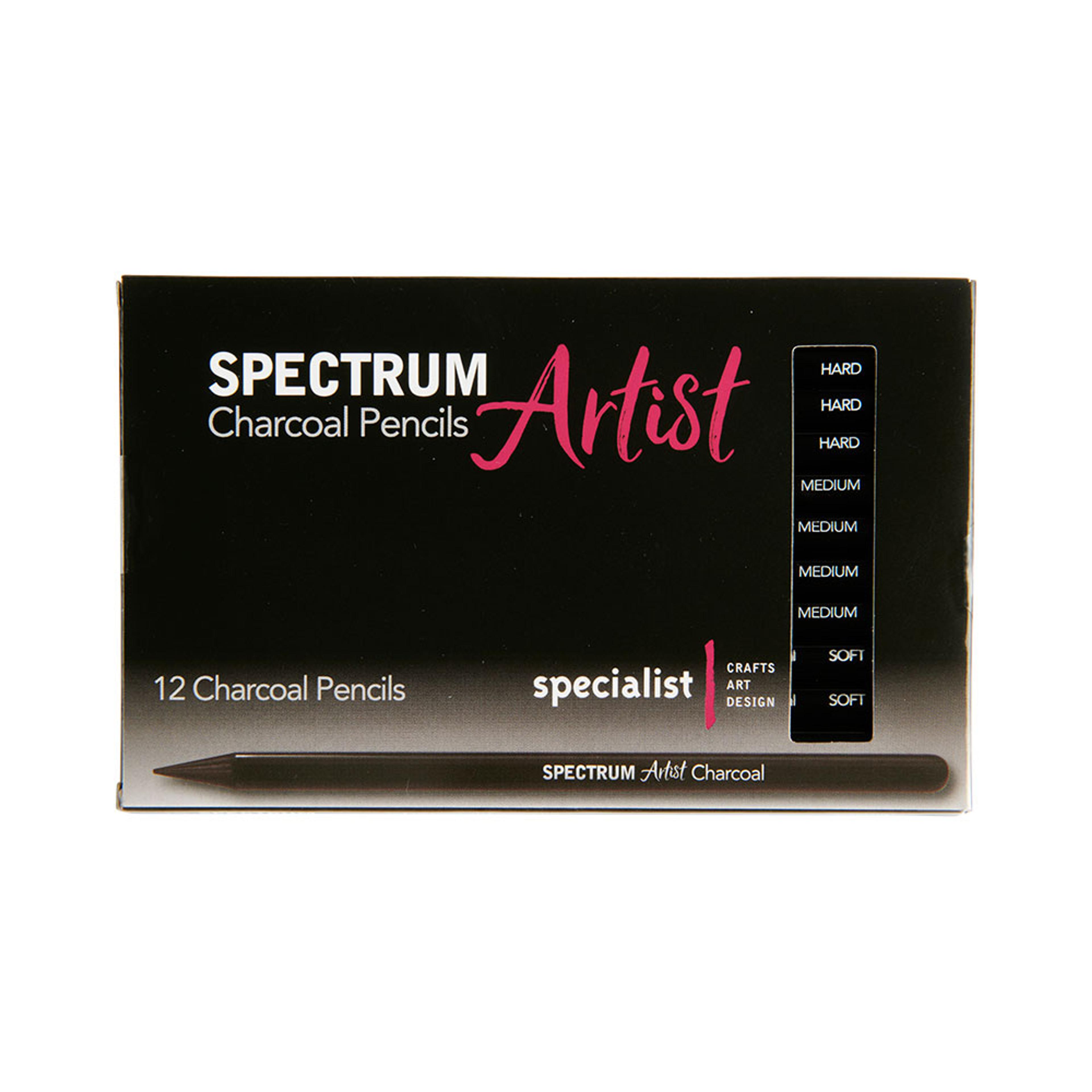 Spectrum Artist Charcoal Pencils - Assorted. Pack of 12