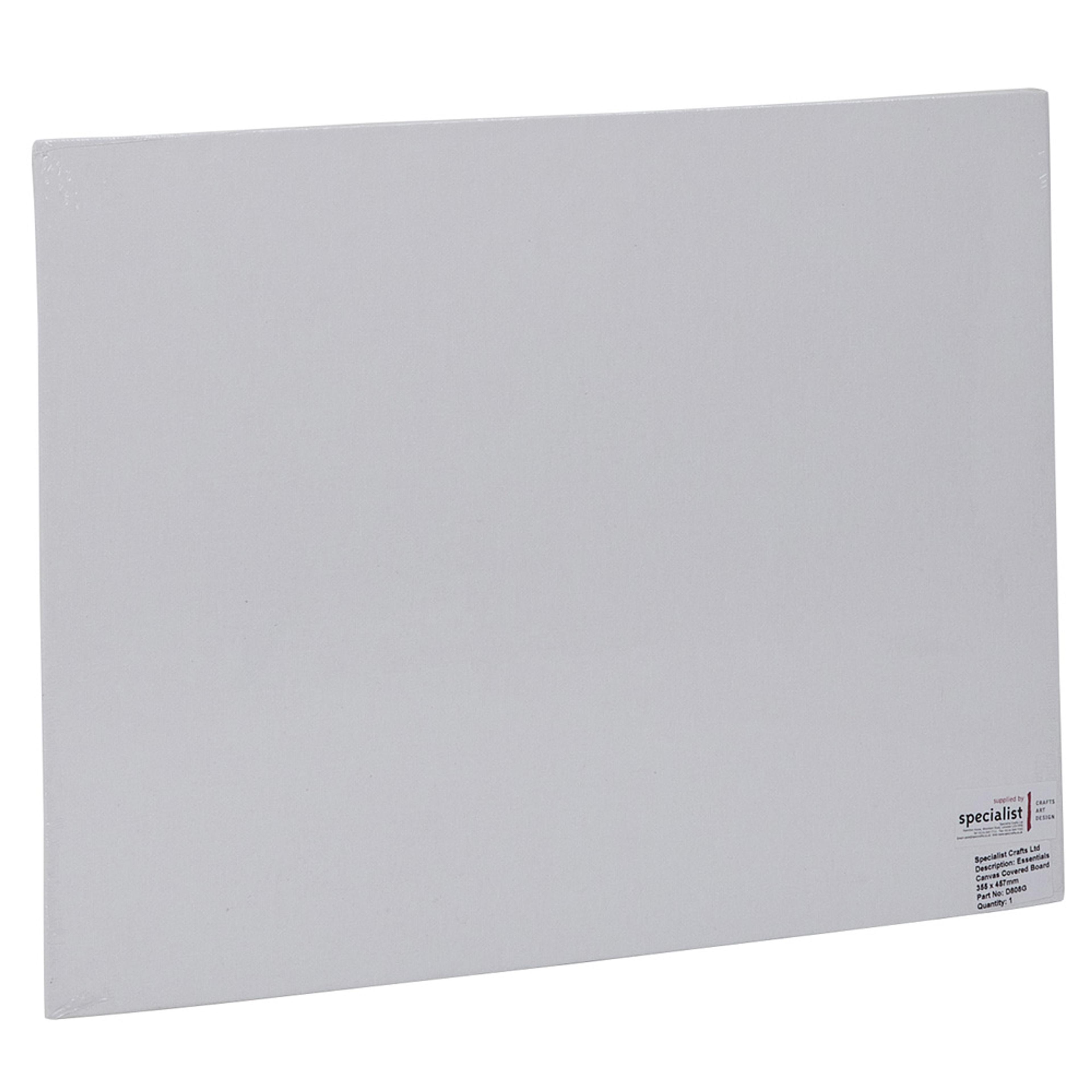 Specialist Crafts Essential Primed Canvas Board - 355 X 457mm