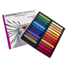 Spectrum Coloured Soft Pastels. Set of 24
