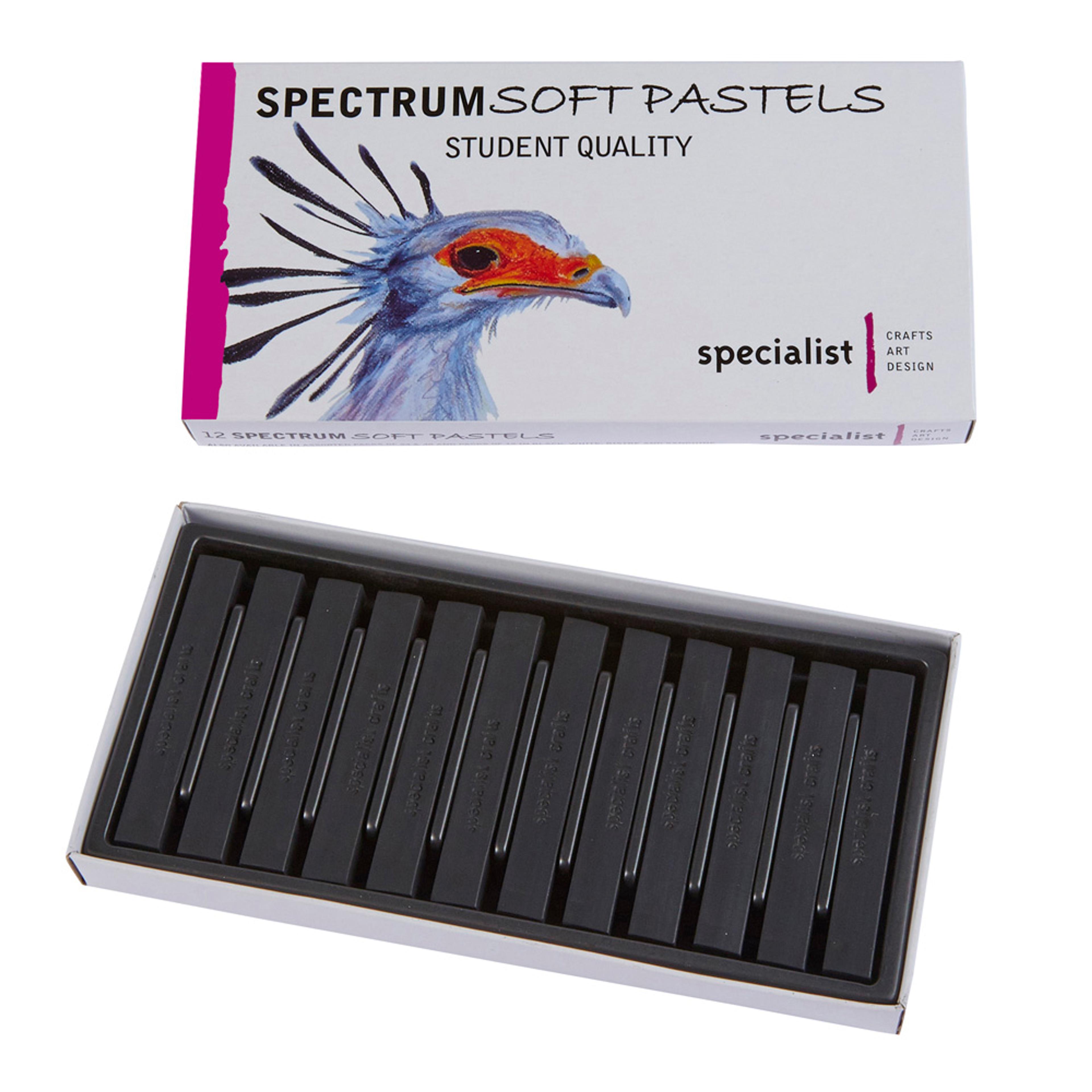 Specialist Crafts Soft Pastels - Black. Pack of 12