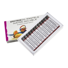 Spectrum Water-Soluble Oil Pastels - Black. Pack of 12