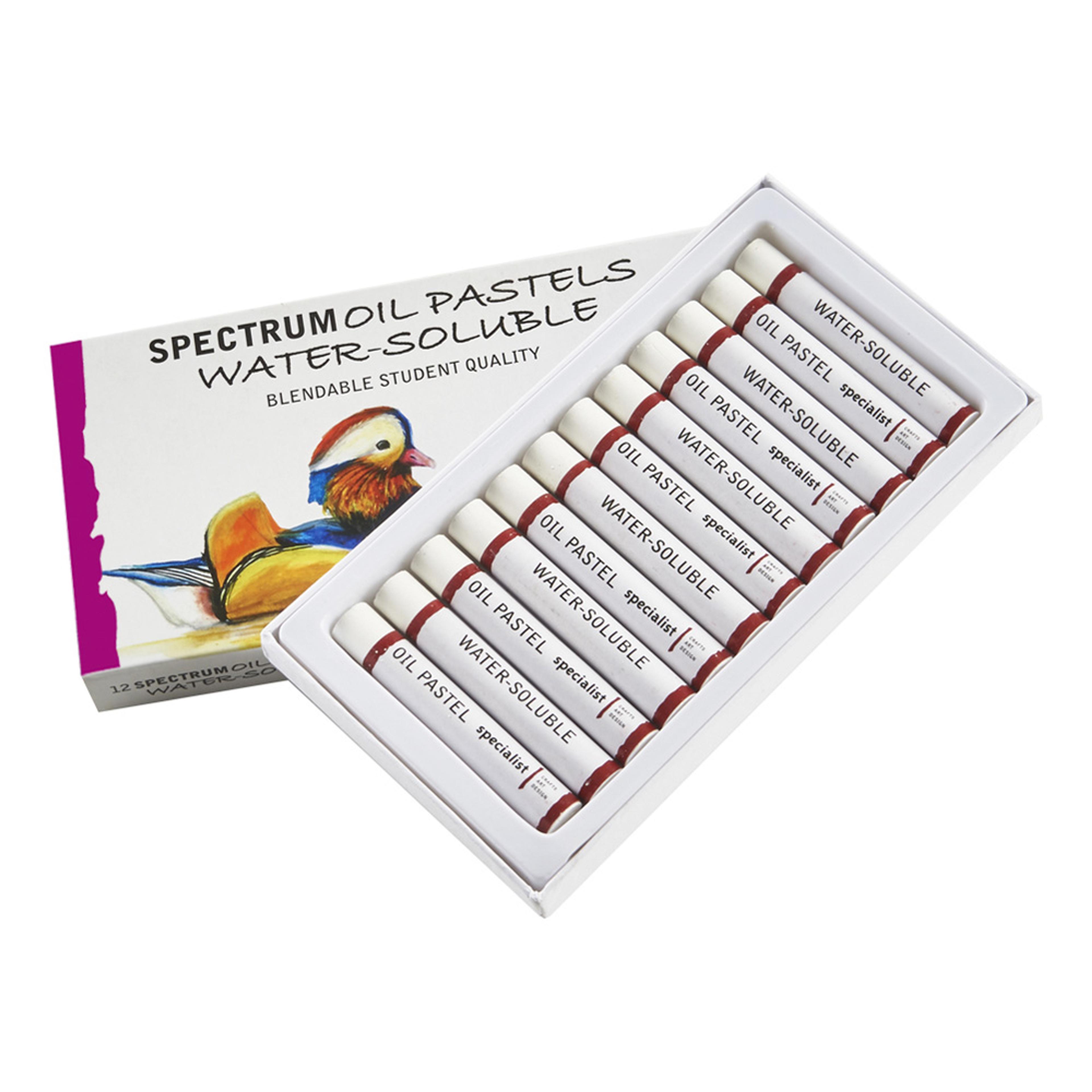 Spectrum Water-Soluble Oil Pastels - White. Pack of 12