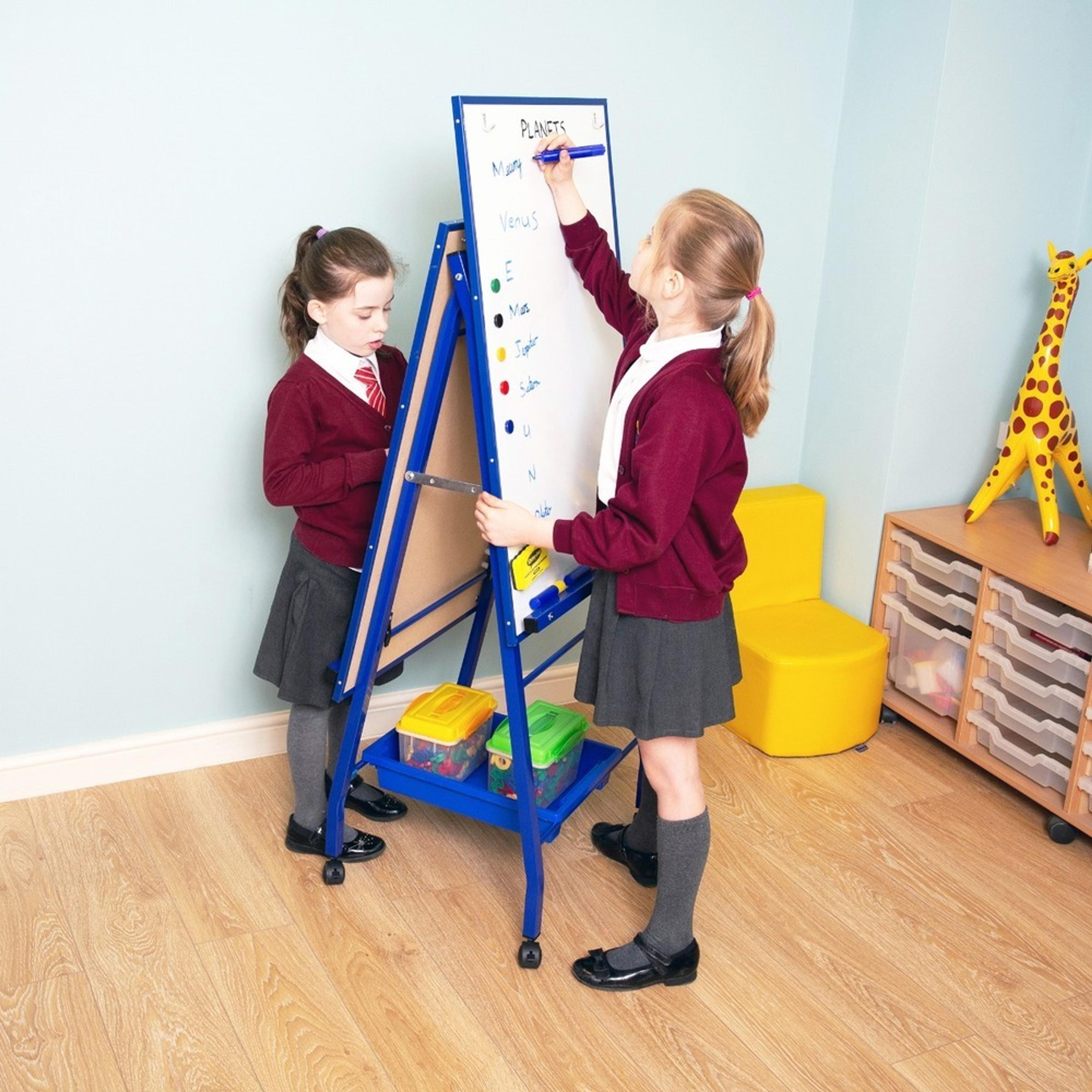 Double Boarded Mobile Easel Portrait Style - Blue