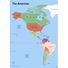 Simple Map of the Americas 
