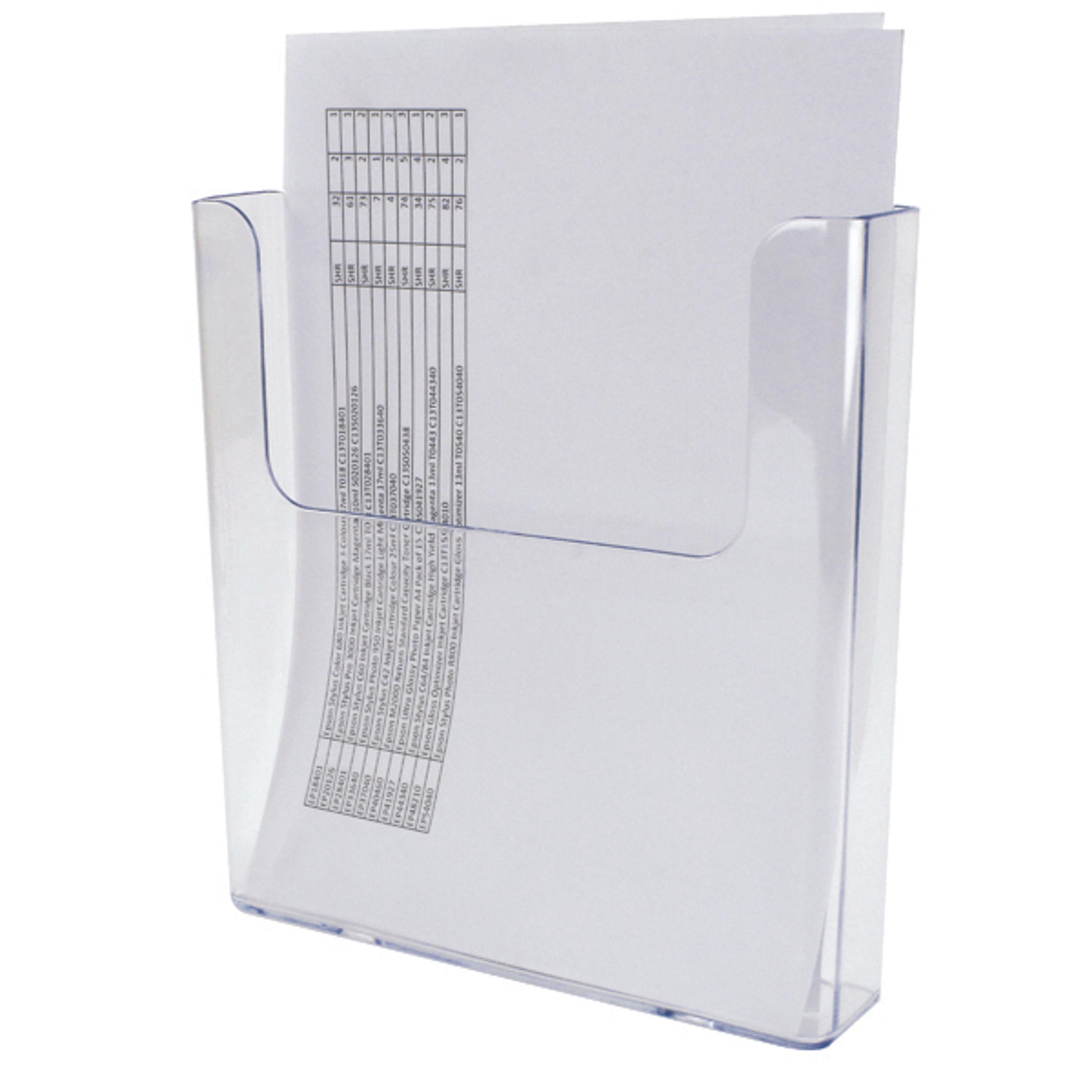 Deflecto Literature Holder A4 Flat Back