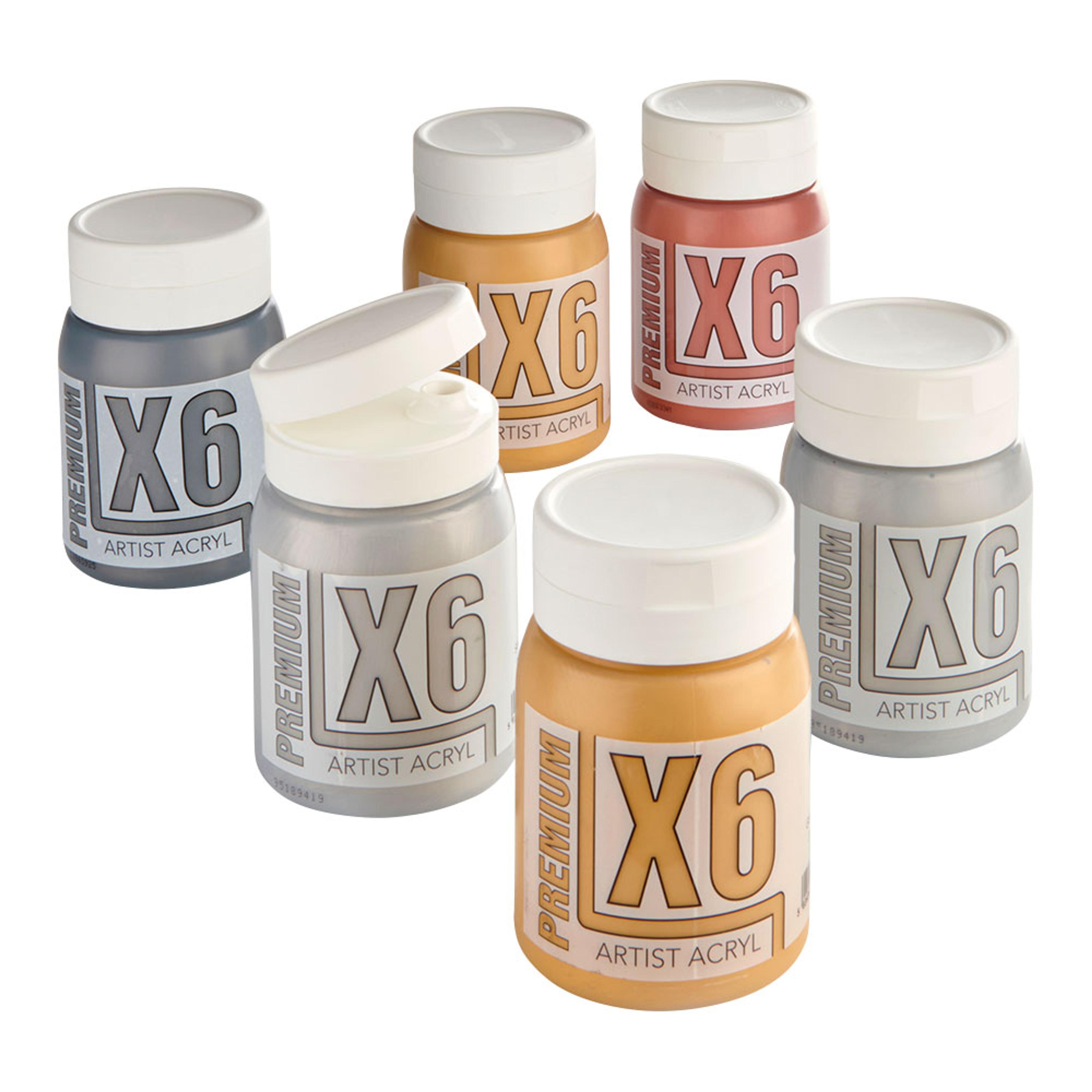 X6 Premium Acryl 500ml - Metallic Set