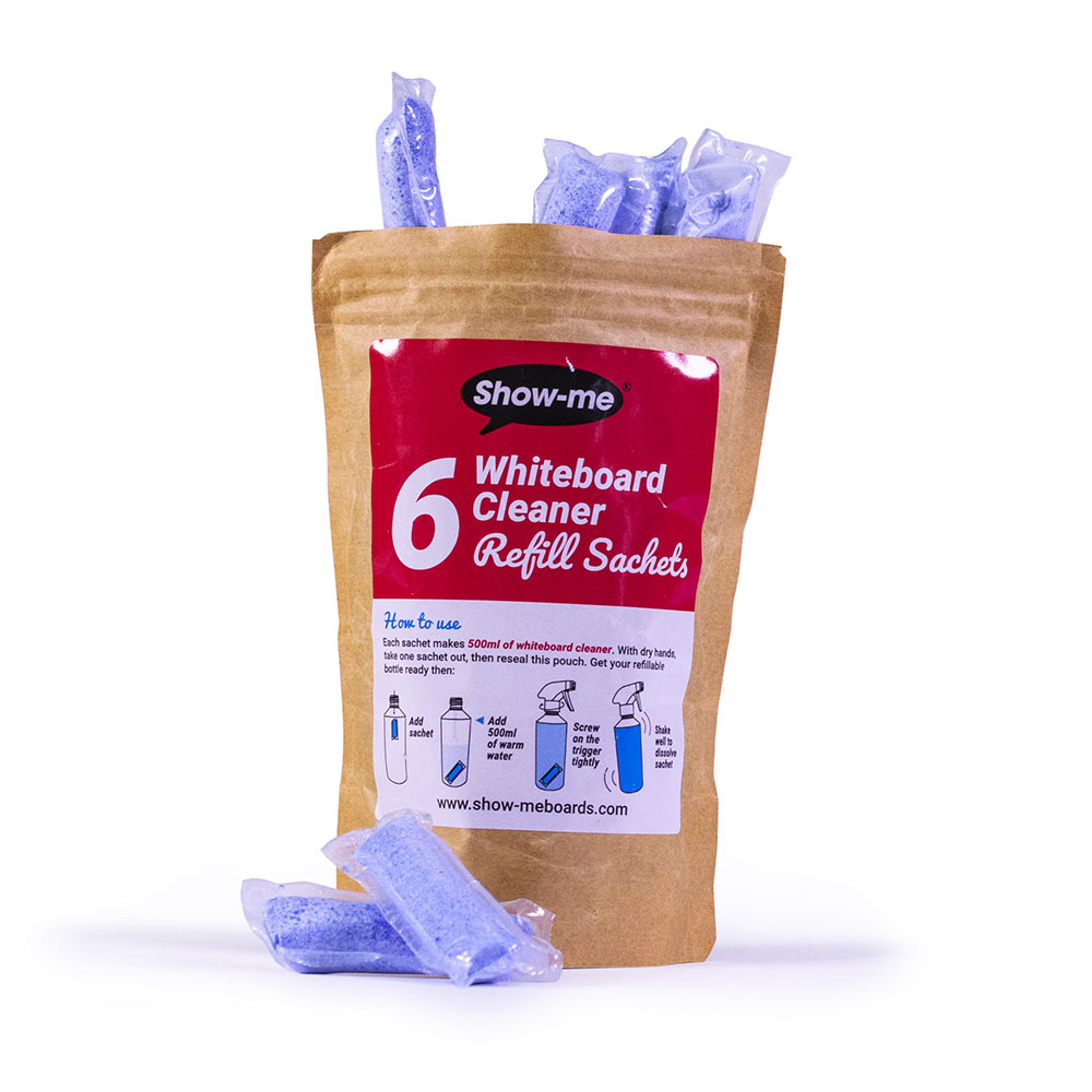Show-me Whiteboard Cleaner Sachets - Pack of 6