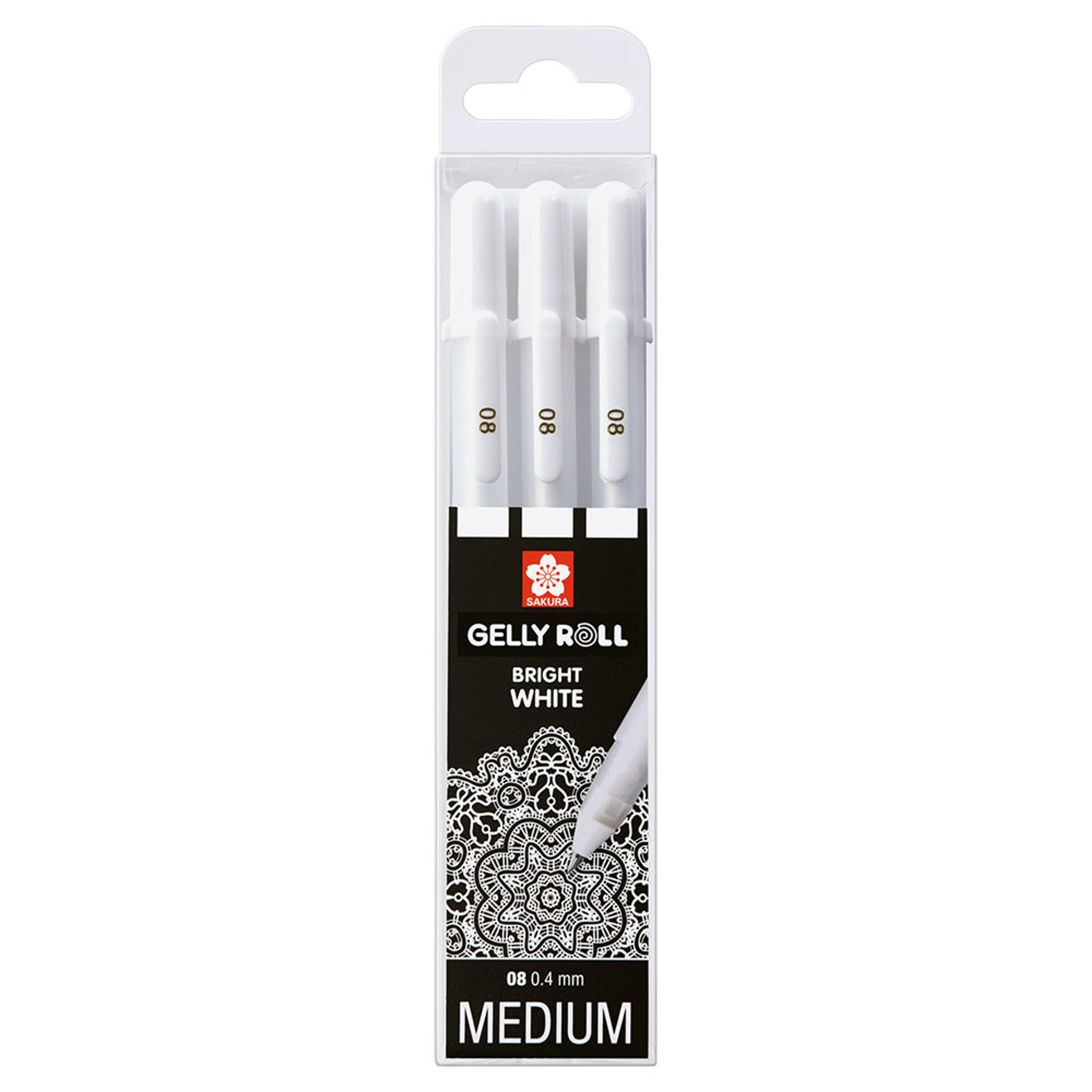 Sakura Gelly Roll Set Bright White Medium Set of 3
