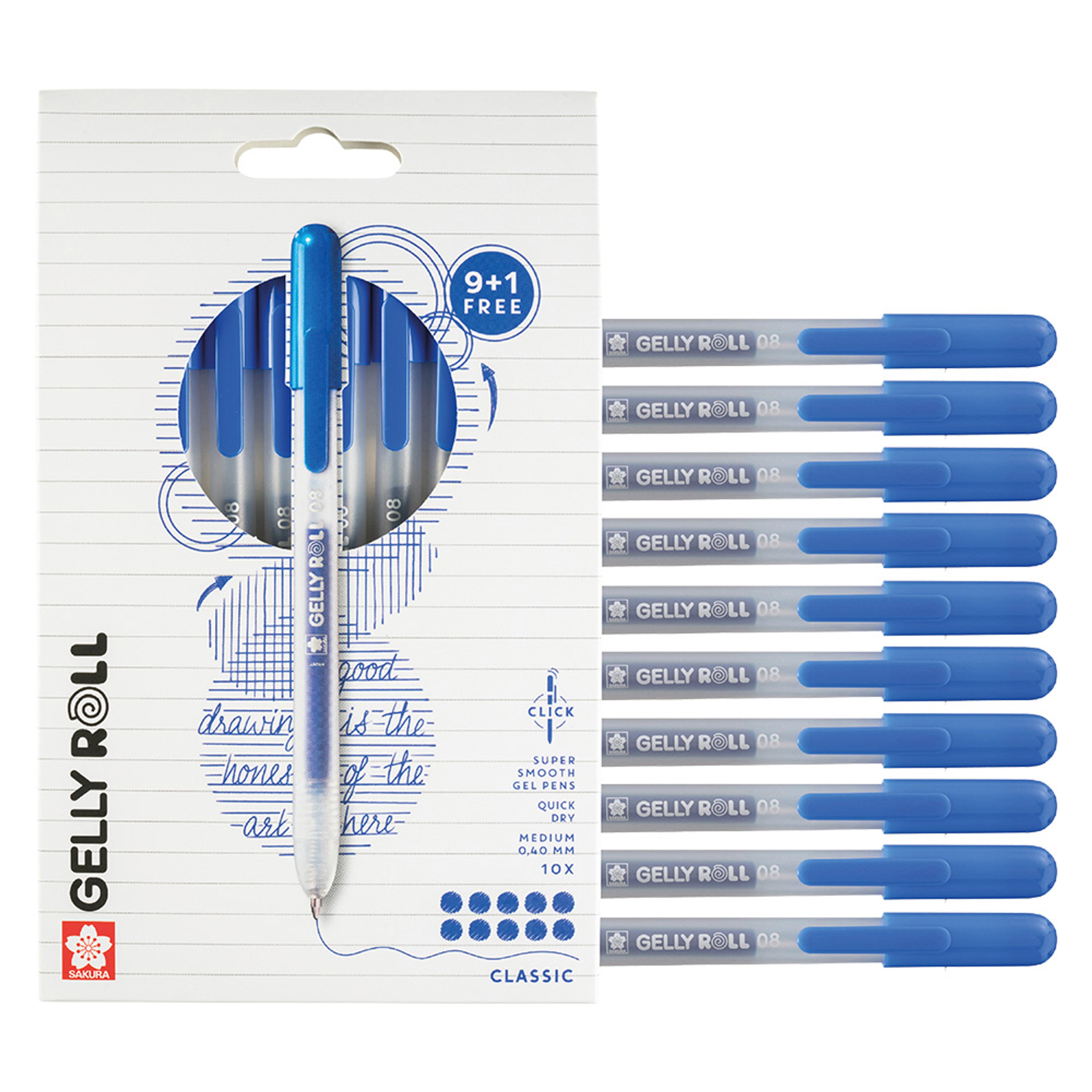 Gelly Roll Retractable Classic Set 10 Blue