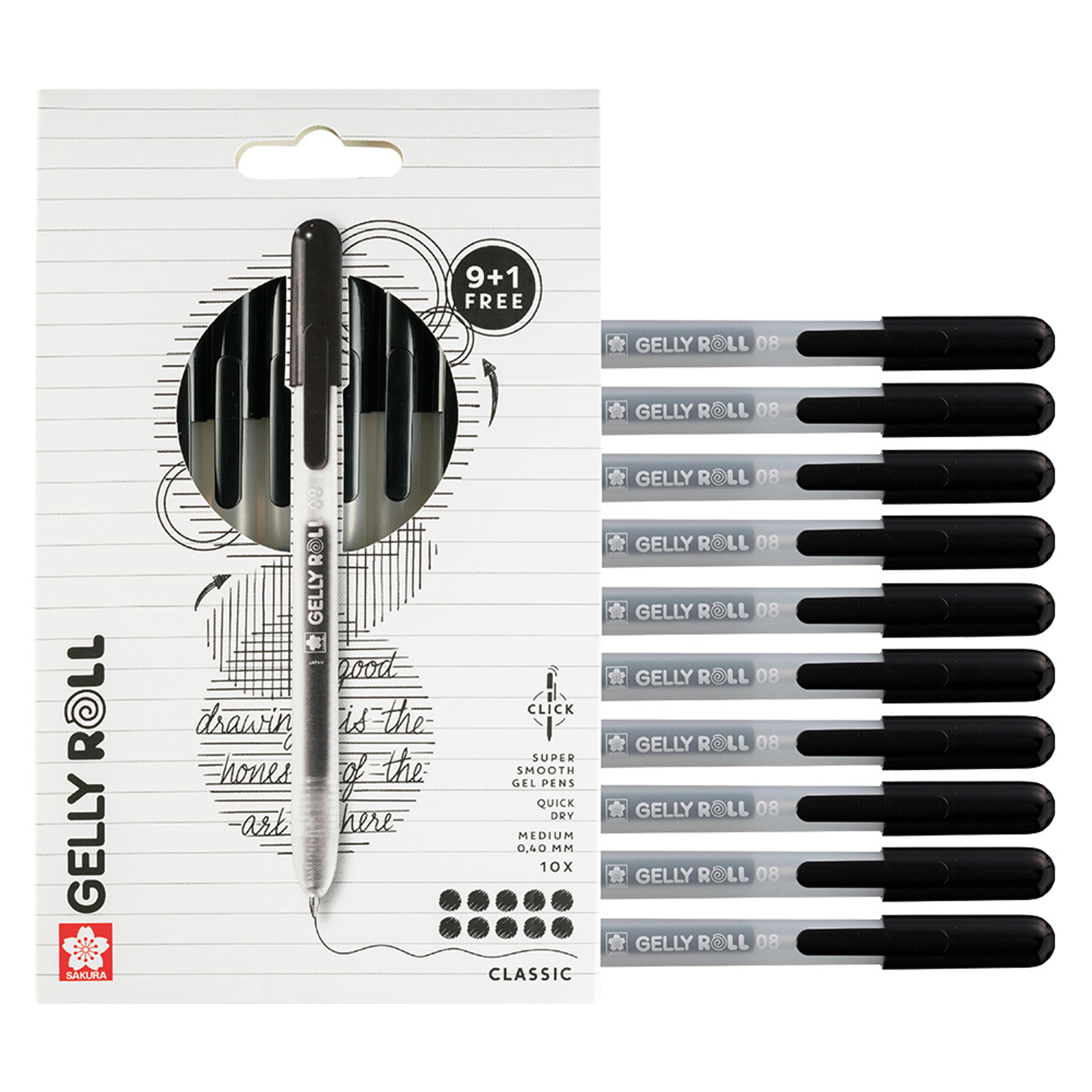 Gelly Roll Retractable Classic Set 10 Black