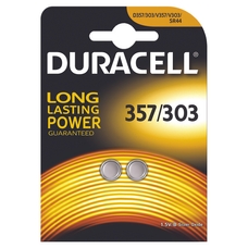 Duracell Button Battery S/Ox 1.5 D357 - Pack of 2