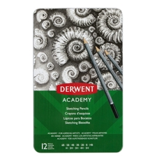 Derwent Academy Sketching Pencils Tin - Pack of 12