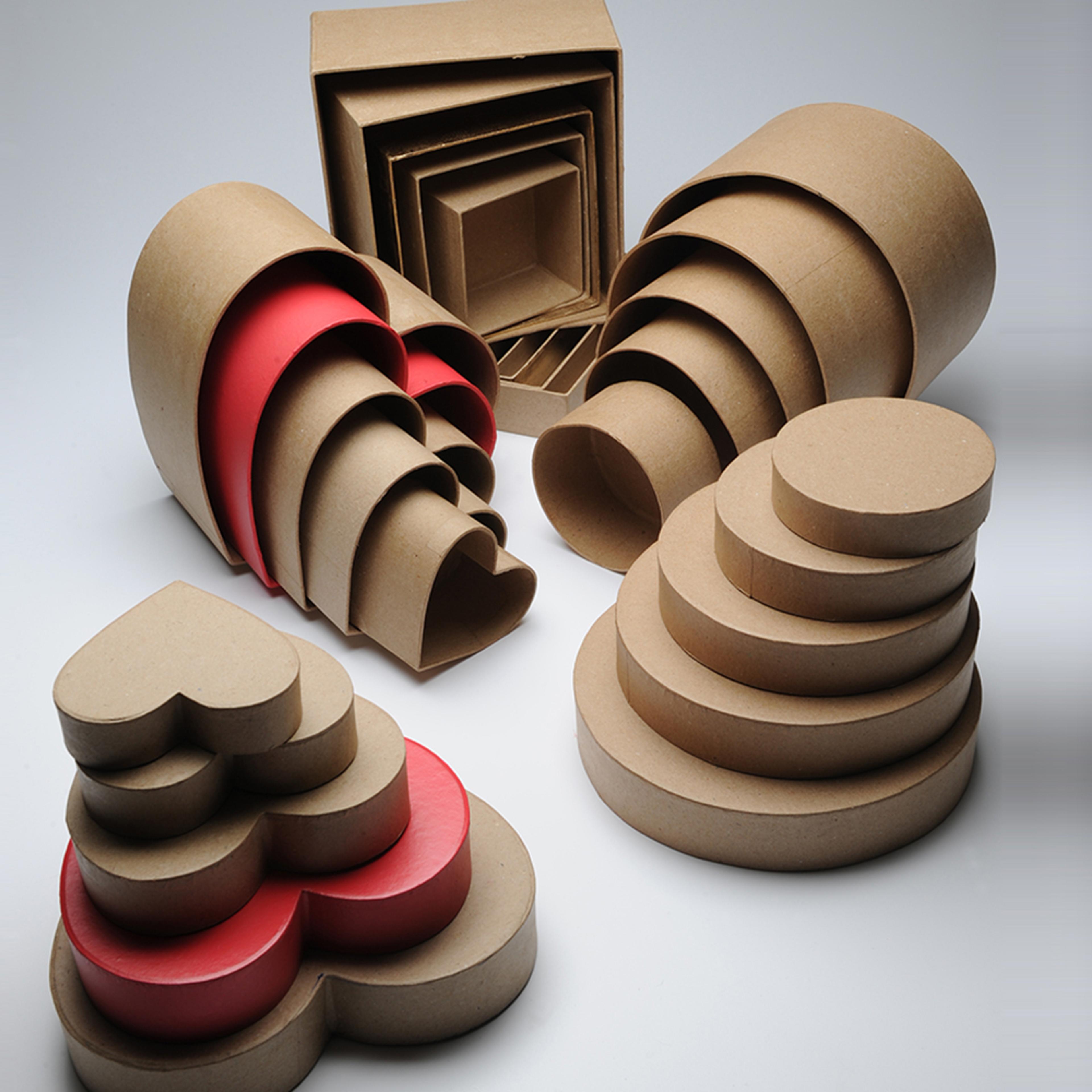 Large Round Boxes - Assorted. Pack of 5