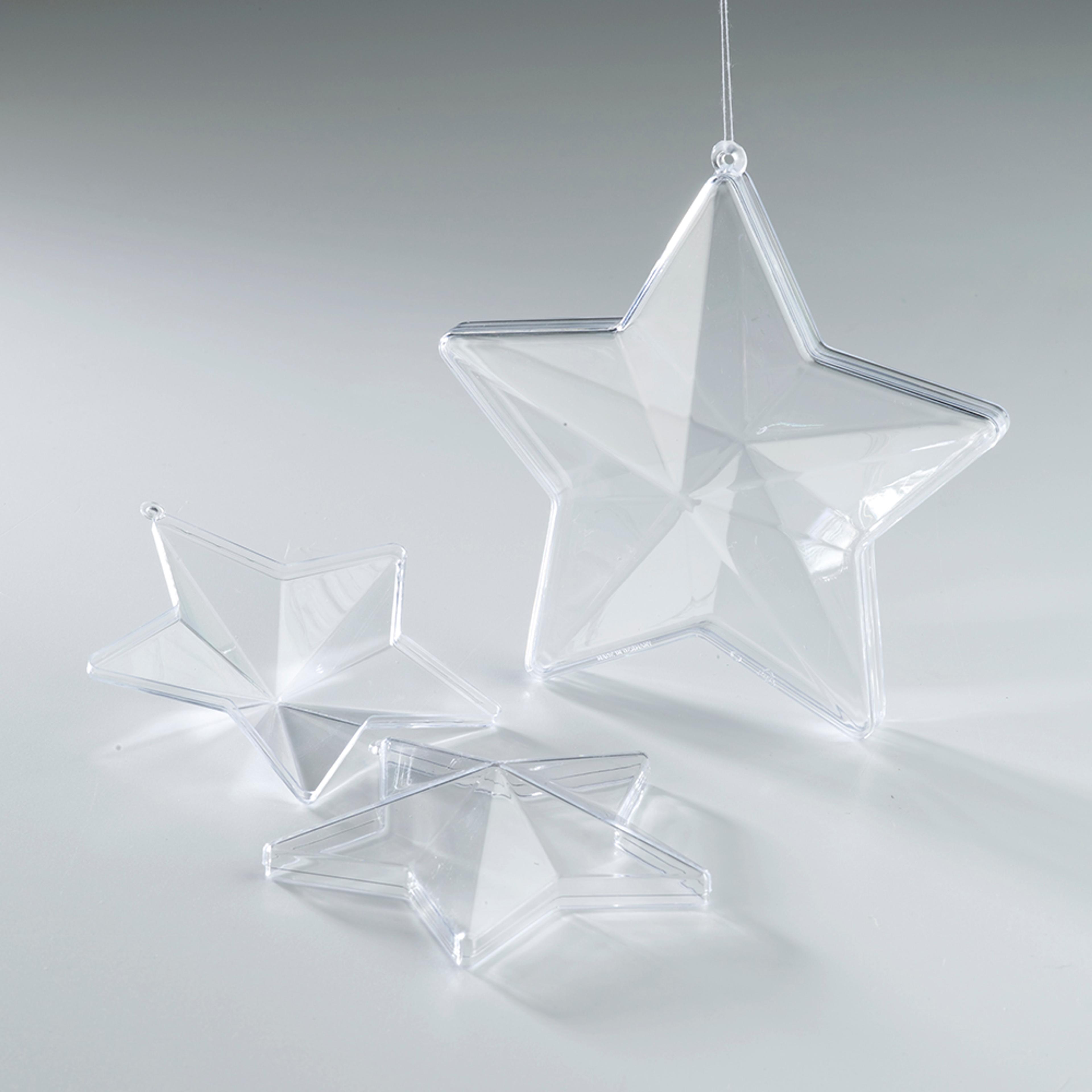 Clear Plastic Stars - 100mm