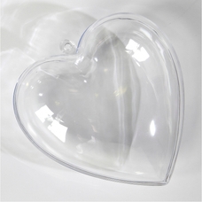 Clear Plastic Heart Shapes - 60mm