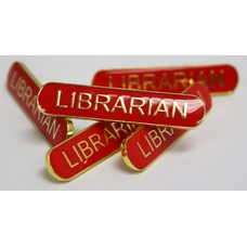 Librarian Bar Badge - Red - Pack of 10
