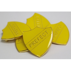 Prefect Shield Badge - Yellow - Pack of 10