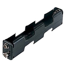 Battery Holder - Press Stud - 4 x AA Long. Pack of 5