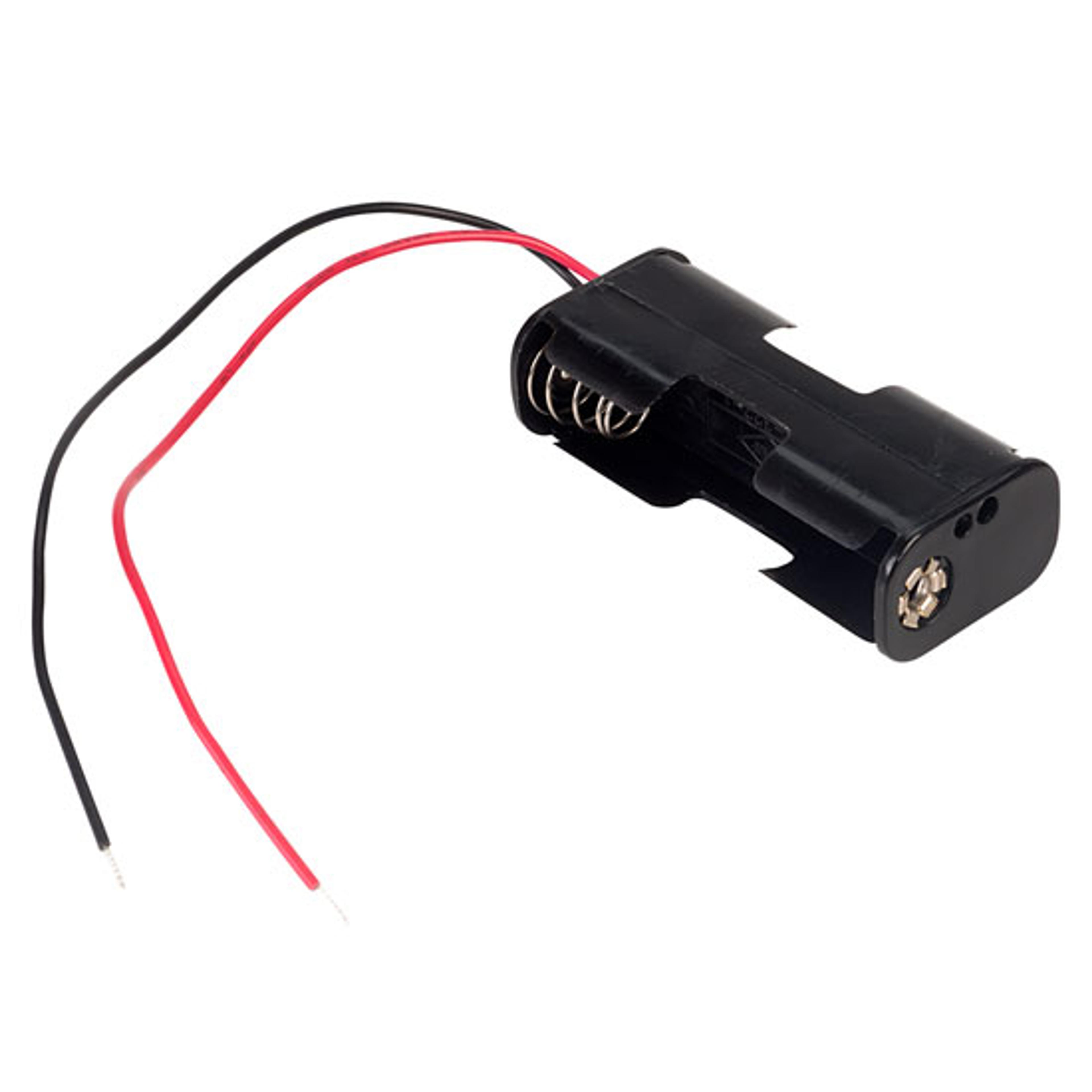 Battery Holders with Leads - 2 x AA. Pack of 5