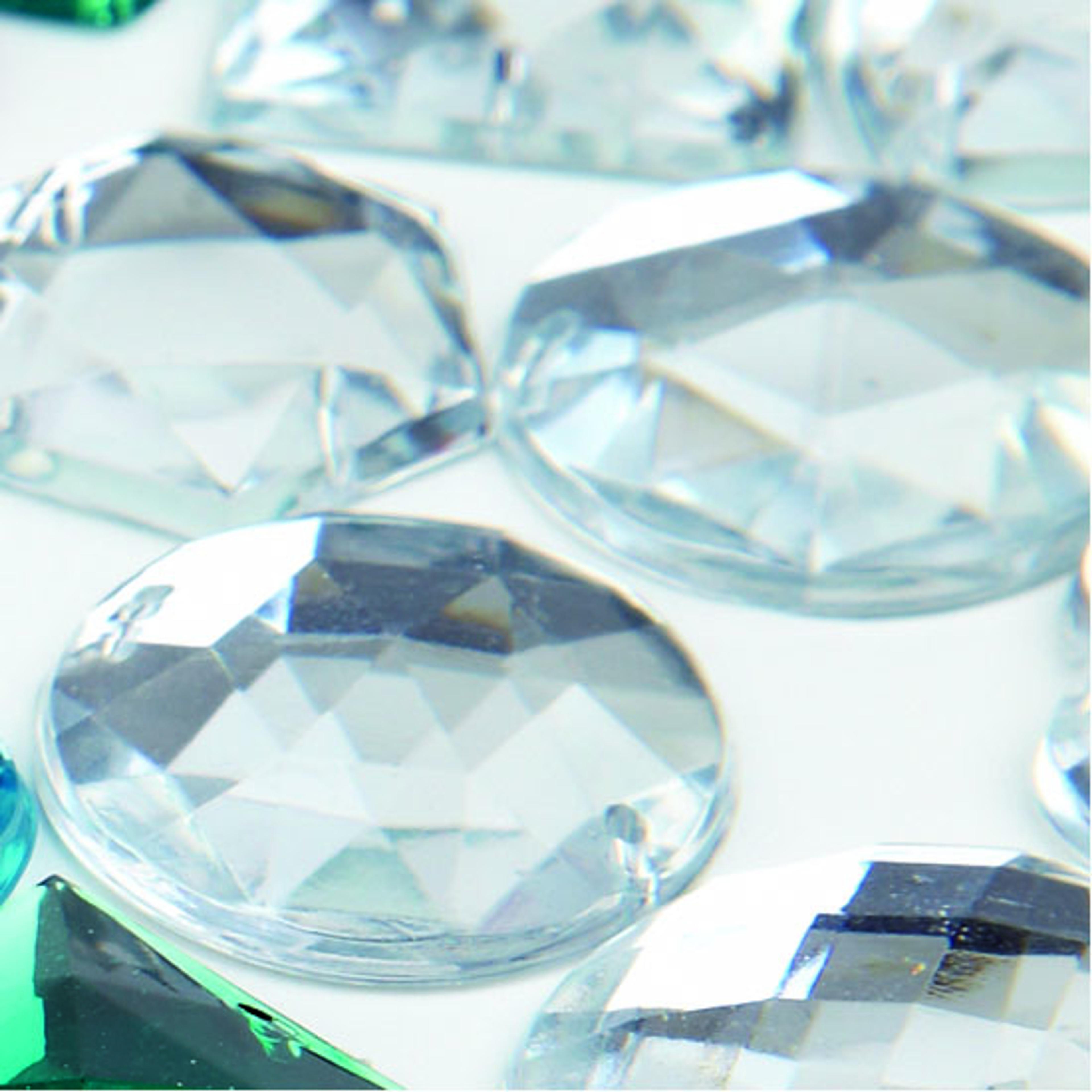 Decorative Crystals - Silver. Pack of 20