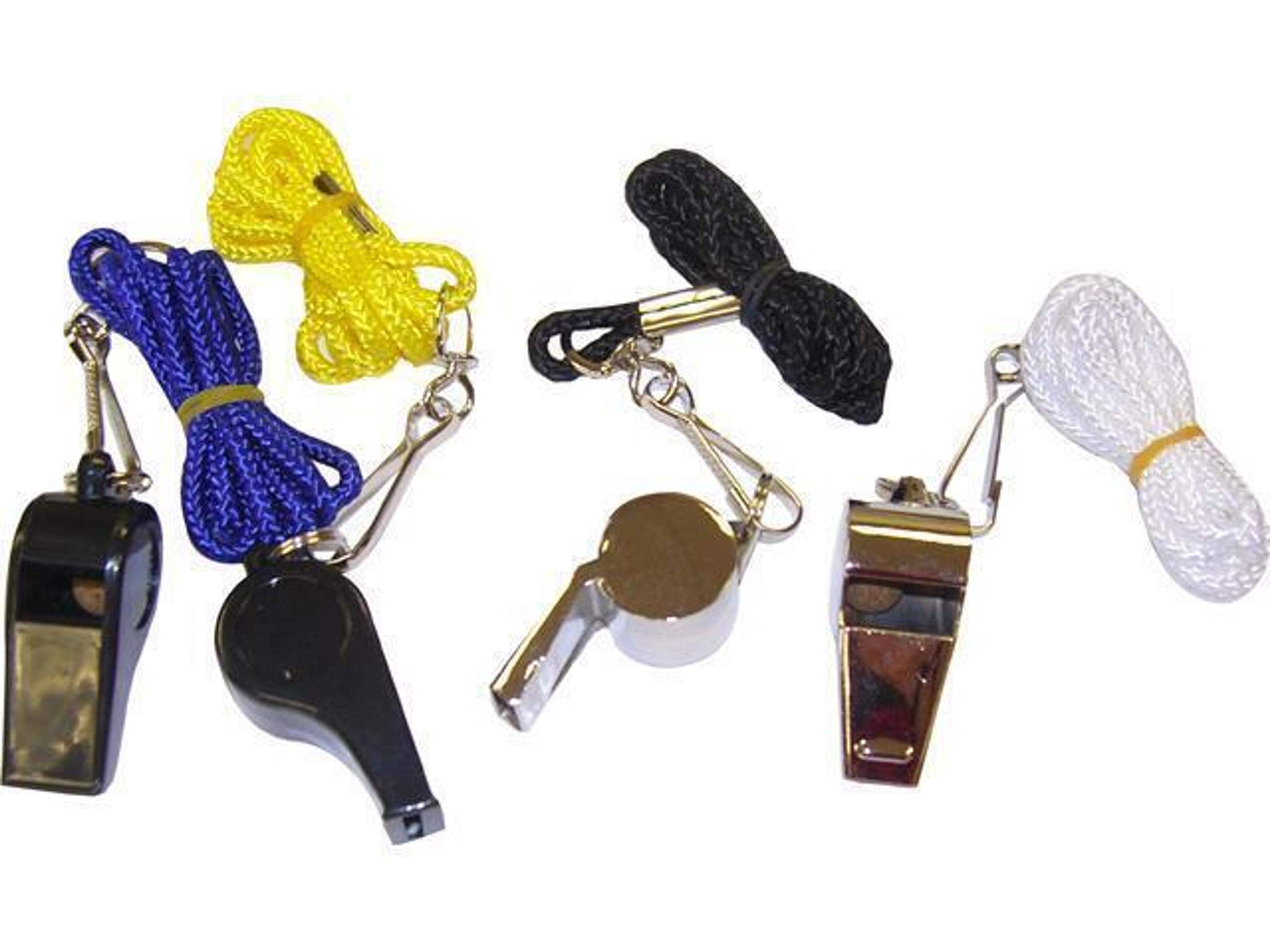 Large Brass Whistle With Lanyard