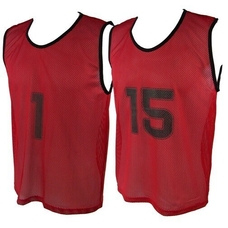 Micro Mesh 1-15 Training Vest Set Large - Red
