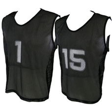 Micro Mesh 1-15 Training Vest Set Small - Black