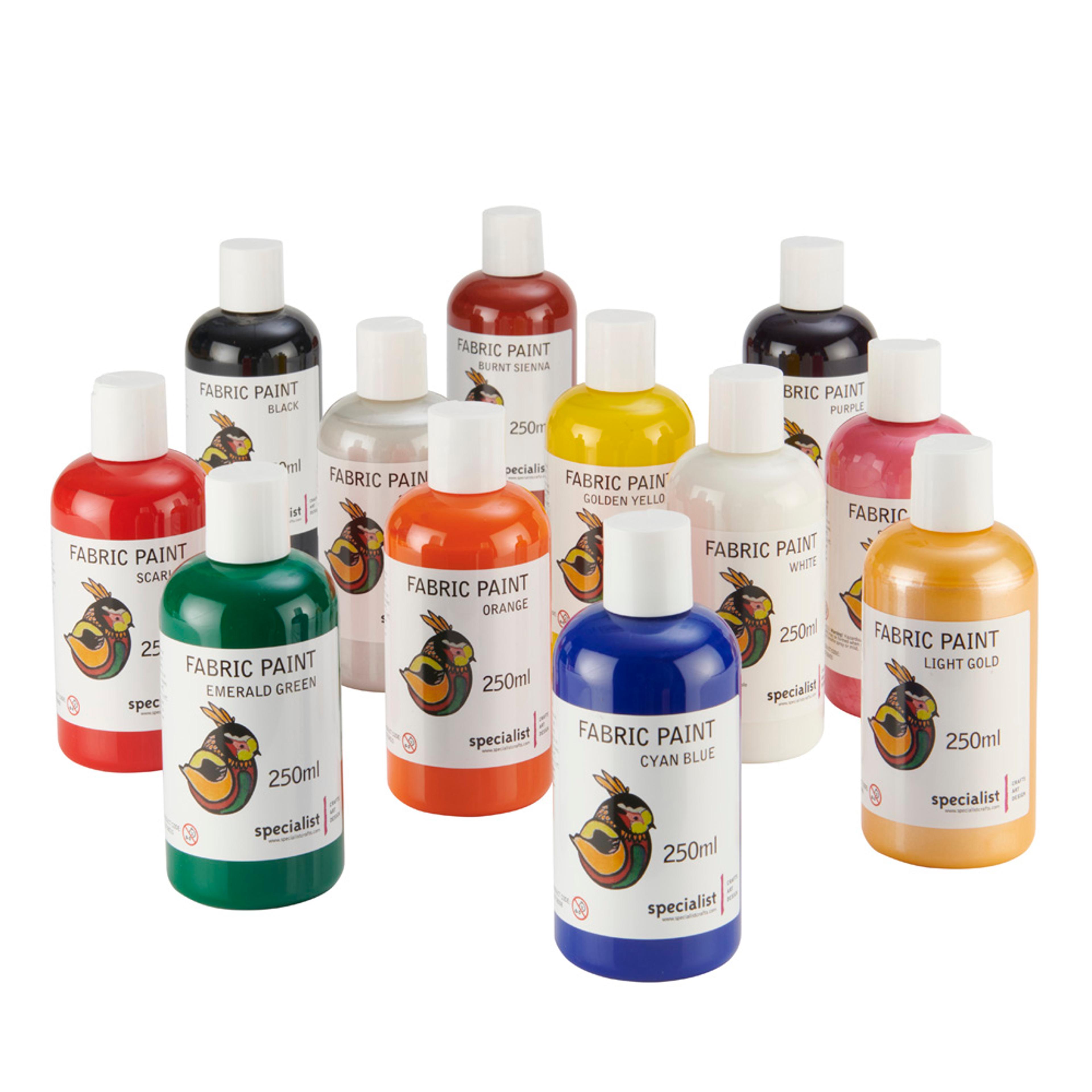 Specialist Crafts Fabric Paints 250ml - Assortment