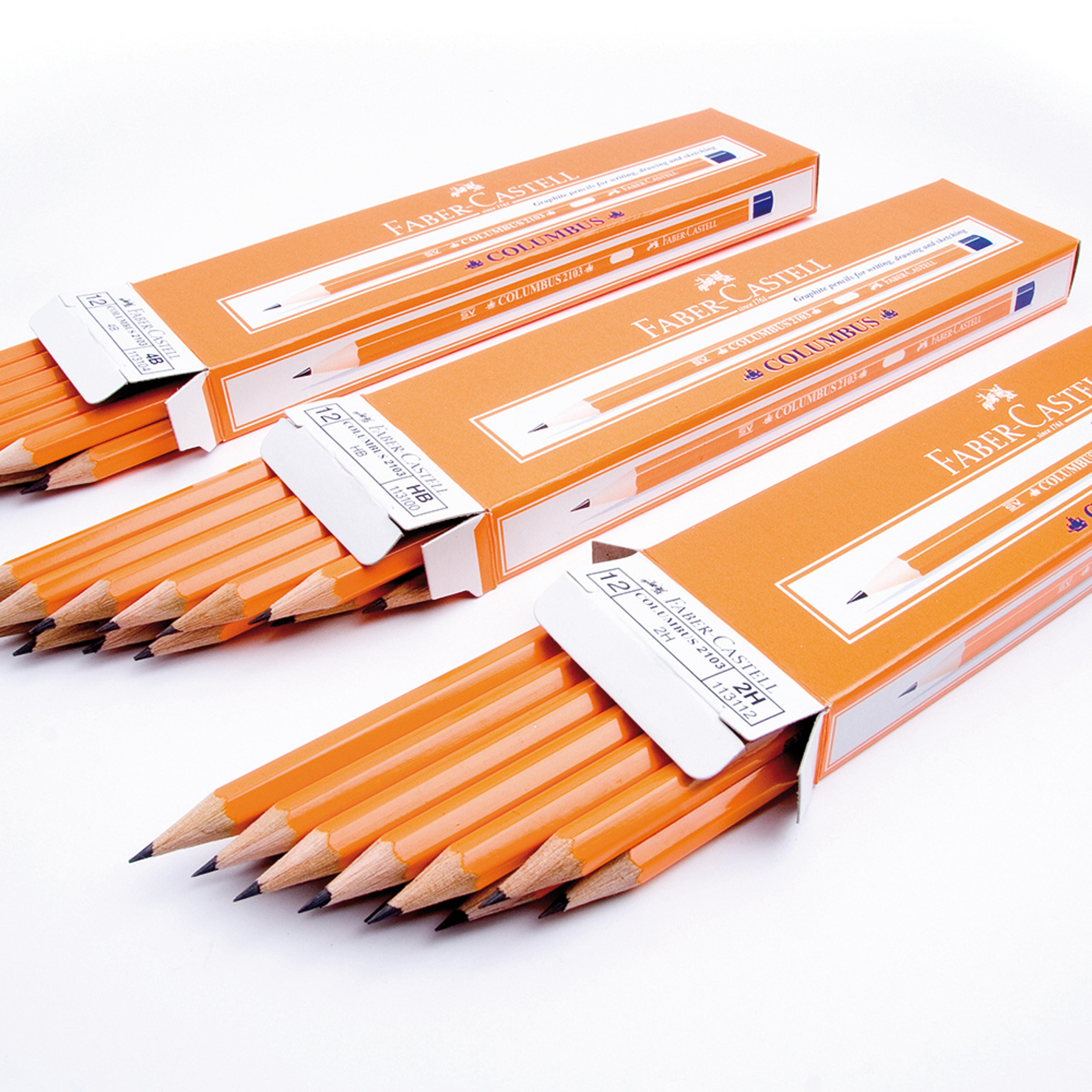 Faber-Castell Columbus Drawing Pencils - 4H. Pack of 12