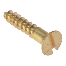 Brass Slotted Countersunk Head Screws - 1/2" x 6g. Pack of 200