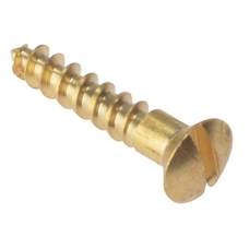 Brass Slotted Round Head Screws - 5/8" x 4g. Pack of 200