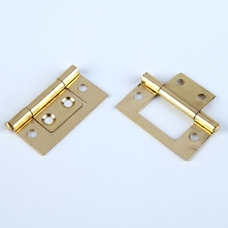 Brassed Flush Hinges - 40mm. Pack of 25 pairs
