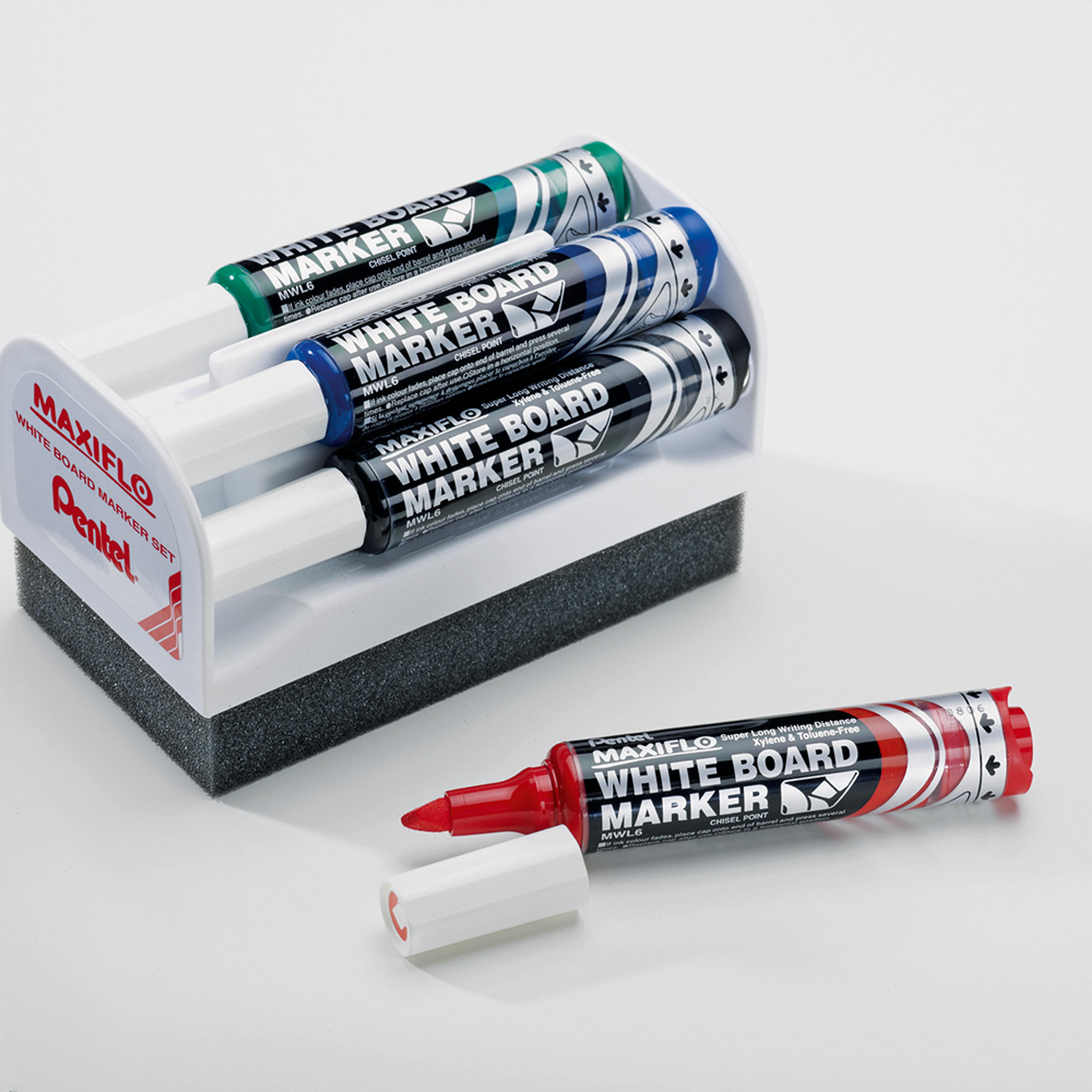 Pentel Maxiflo Whiteboard Marker Set