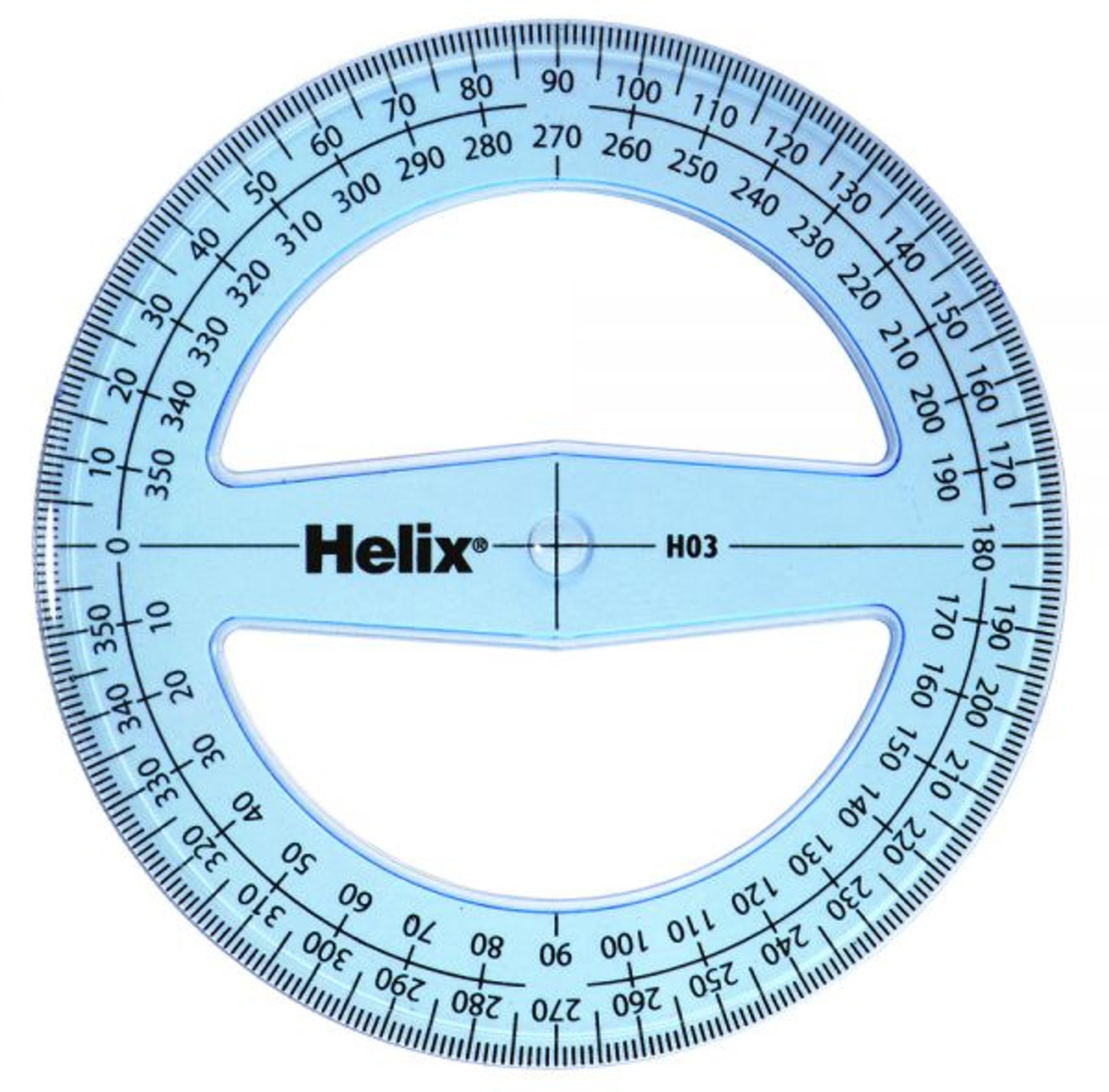 Helix Protractors 100mm 360°; - Pack of 50