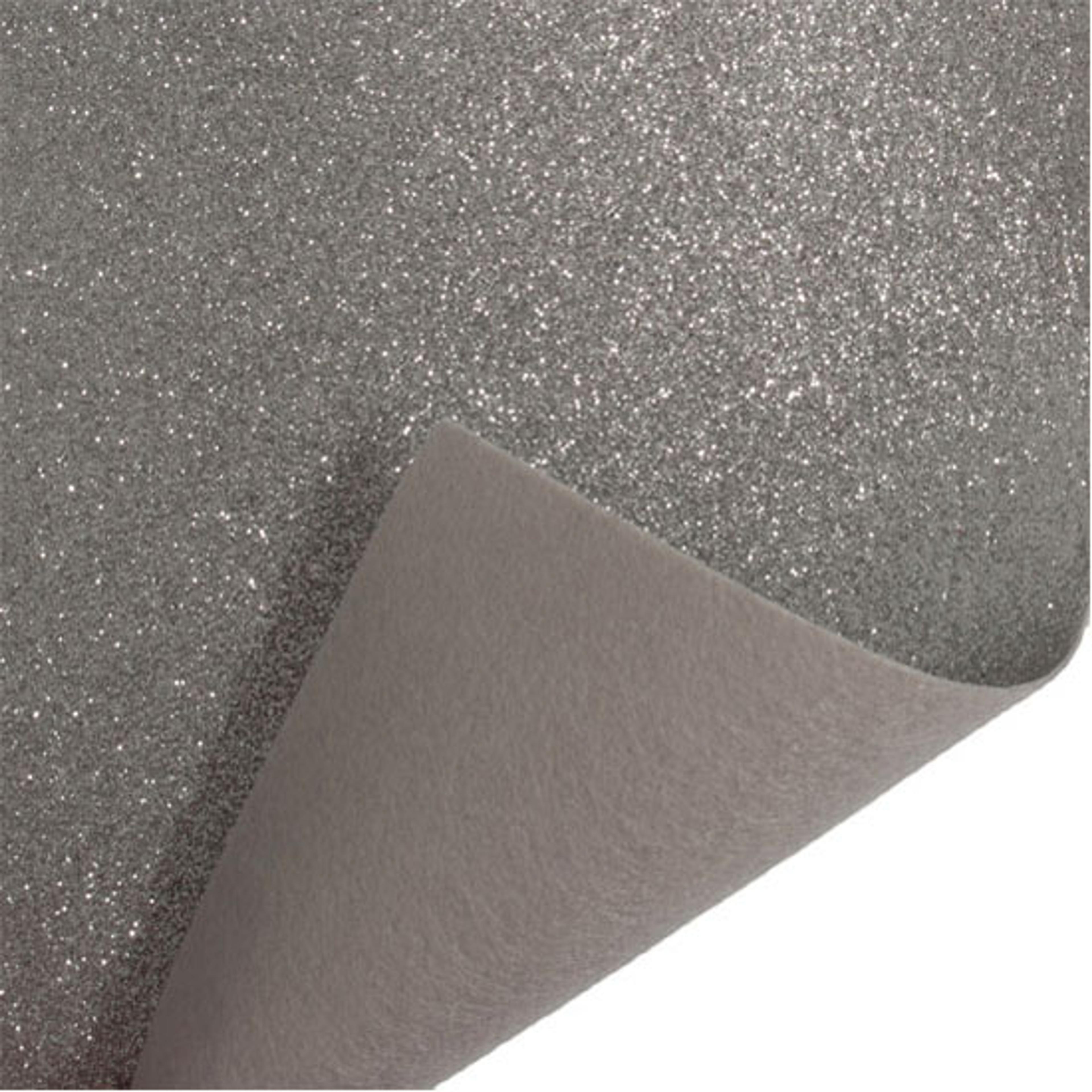 Glitter Felt Sheets 300 x 230mm - Silver. Pack of 10