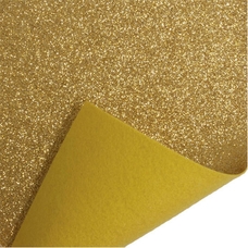 Glitter Felt Sheets 300 x 230mm - Gold. Pack of 10