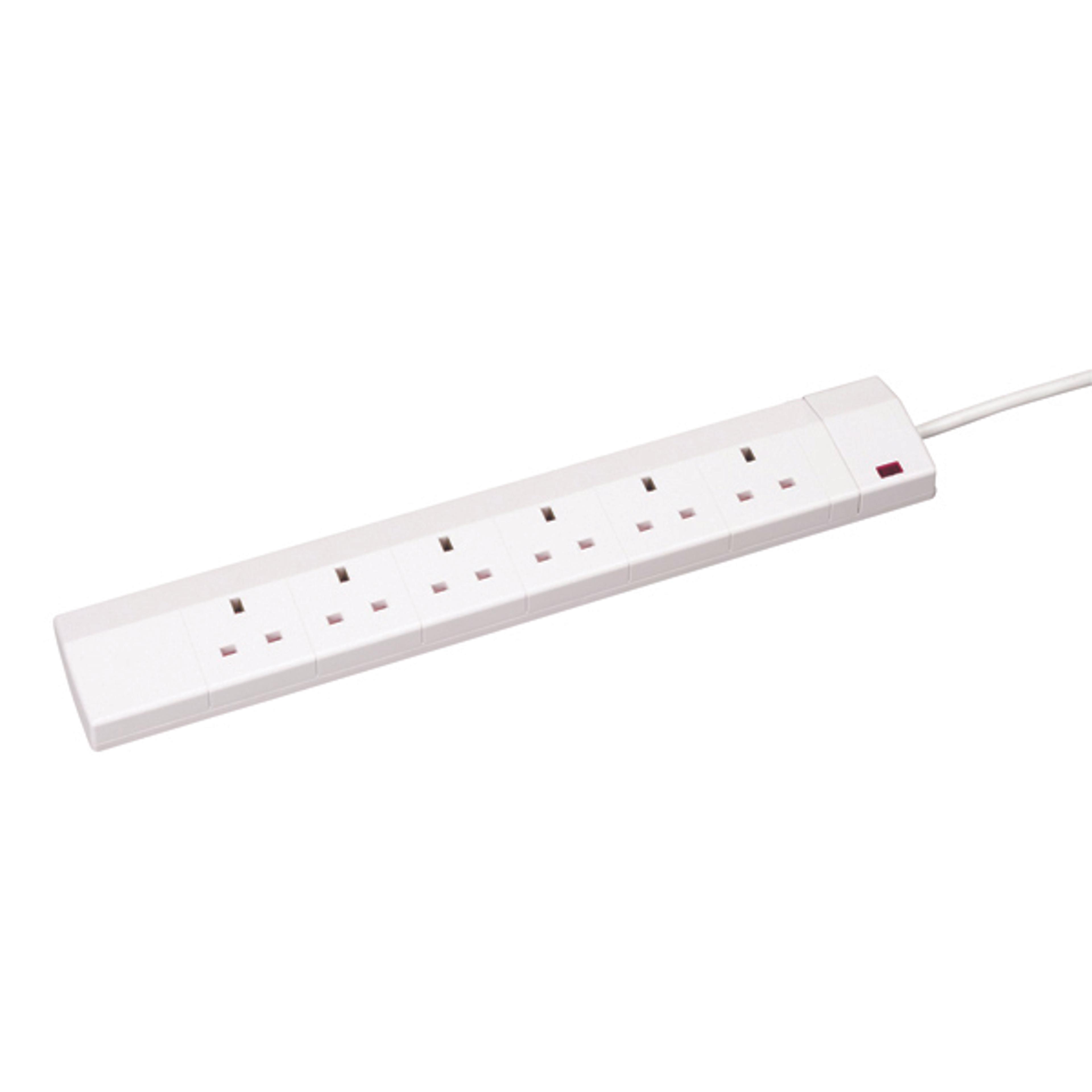 Extension Cable 6 Socket 2m