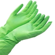 Household Rubber Gloves - Large - Green