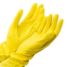 Household Rubber Gloves - Large - Yellow