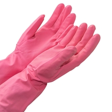 Household Rubber Gloves - Medium - Pink