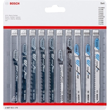 Bosch Mixed Pack Jigsaw Blades T-Shank. Pack of 10