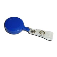 Badge Reels 32mm Diameter - Blue - Pack of 10