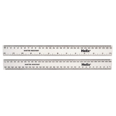 Helix Rulers Shatter Resistant 300mm/30cm - Clear - Pack of 100